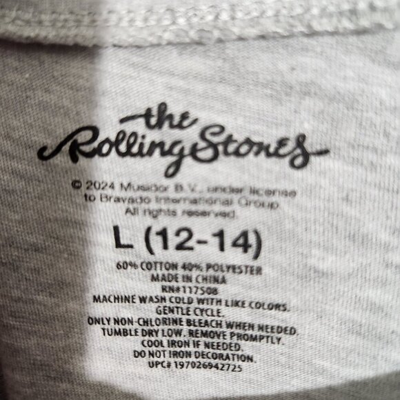 Rolling Stones Shirt Womens Large 12-14 Band Rock Graphic Tee Vintage Style - Picture 3 of 10